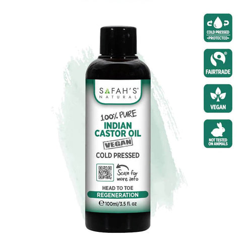 Safah's natural Cold pressed 100% pure Indian Castor oil